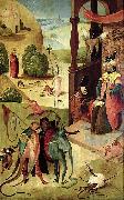 Hieronymus Bosch Saint James and the magician Hermogenes. oil painting